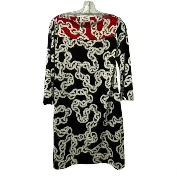 DVF Diane von Furstenberg Ruri Chain Print Dress Silk Jersey Size 6 - Picture 5 of 12